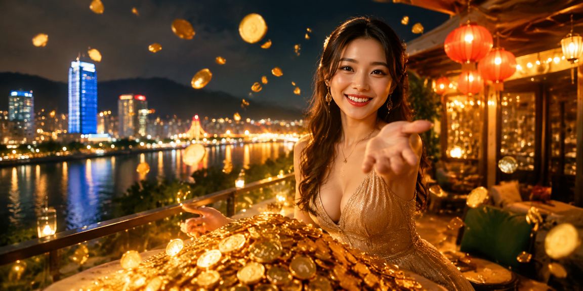 Khung cảnh chợ đêm Đà Nẵng với màn hình hiển thị thông tin cá cược