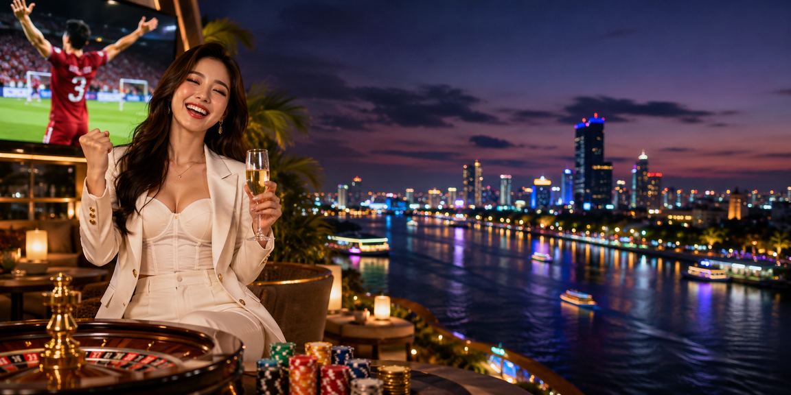 Người dùng Sài Gòn thao tác thanh toán trực tuyến bên bờ biển buổi chiều